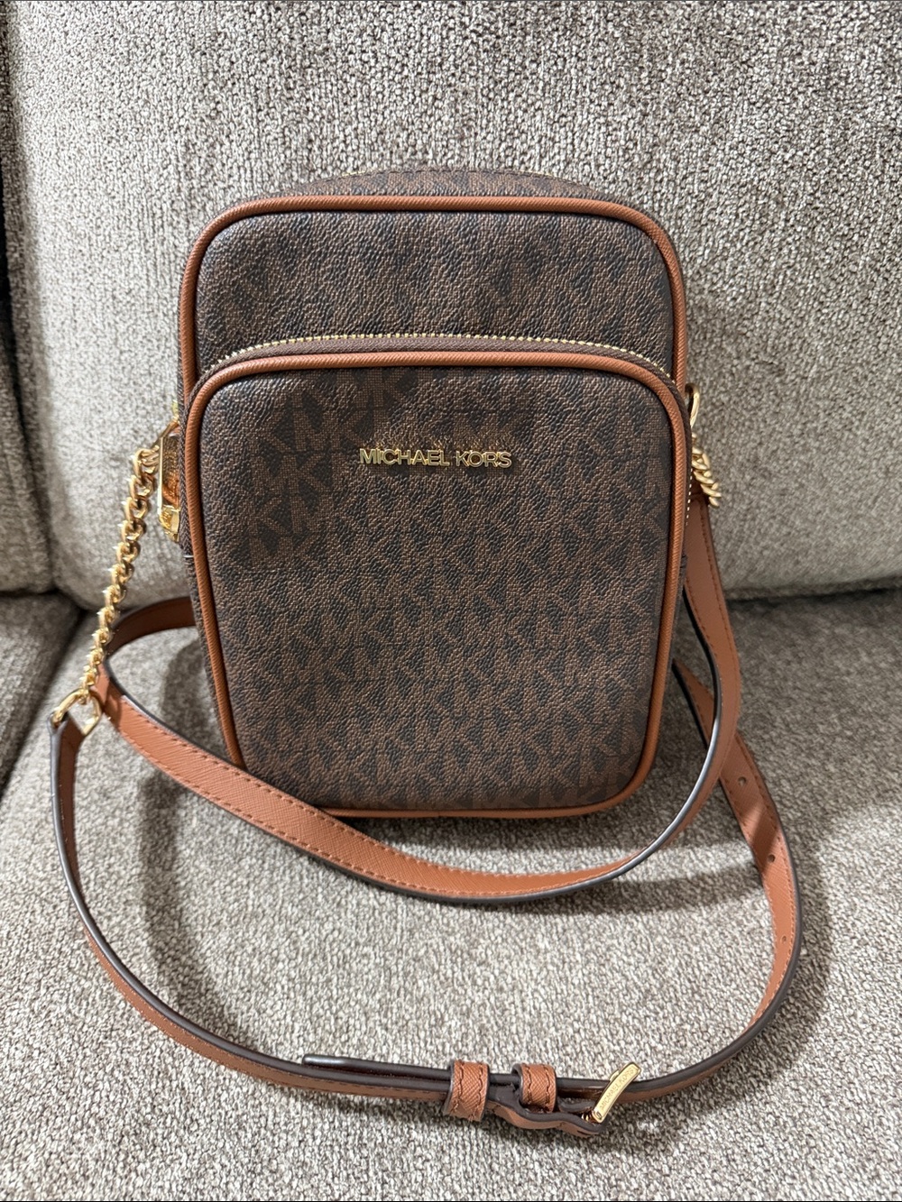 Michael Kors Brown Signature Crossbody Bag